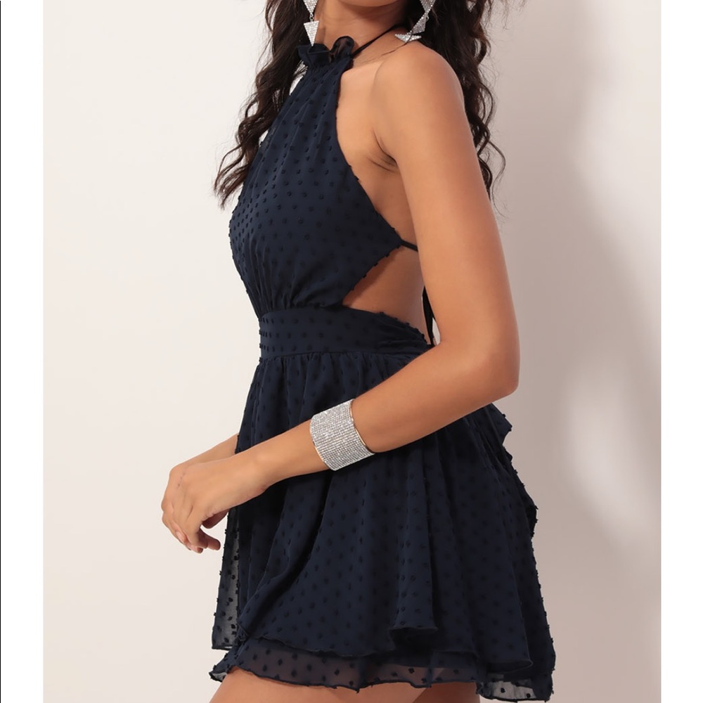 Sara Halter Chiffon Dress in Black